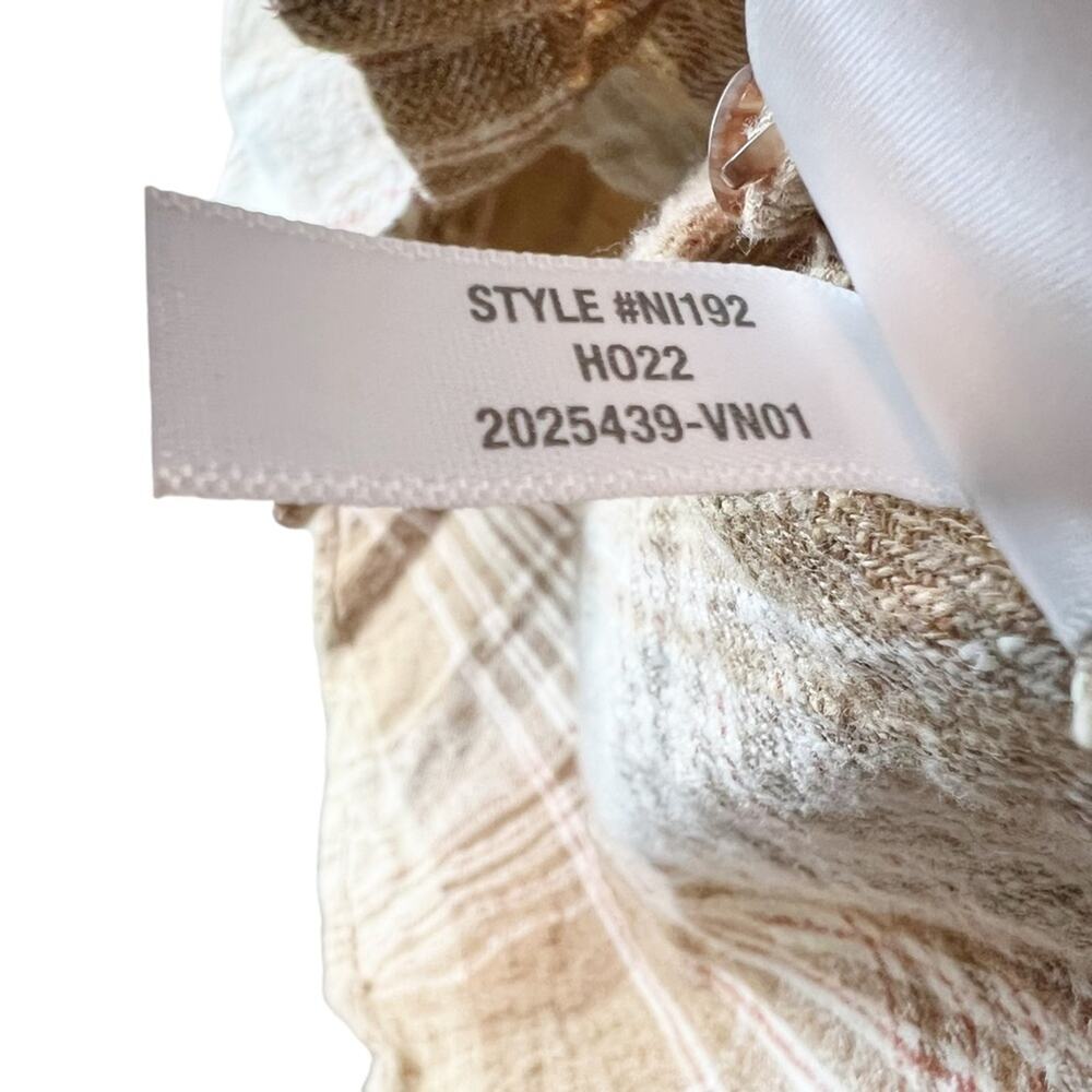 MADEWELL Slub Flannel Plaid Sunday Shirt in Earthen Sand sz‎ S - Picture 6 of 7